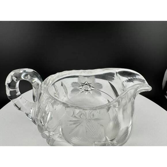 Crystal Star of David Pattern Creamer and Sugar Bowl Set - Picture 9 of 10